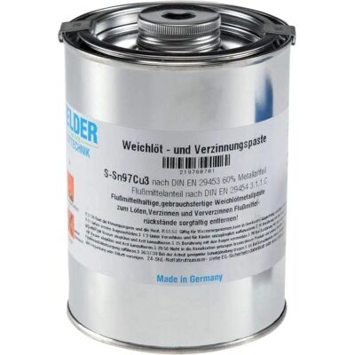 Pâte à souder FELDER Sn97Cu3 - 230-250°C, 1000g - Publicité Pâte à souder FELDER Sn97Cu3 - 230-250°C, 1000g - Publicité