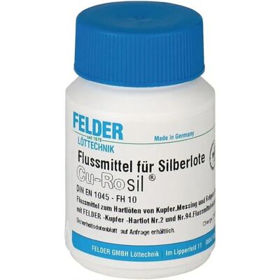 FELDER Cu-Rosil 500-800°C Pâte à Brazage - Remplisseur de Tubes - Publicité FELDER Cu-Rosil 500-800°C Pâte à Brazage - Remplisseur de Tubes - Publicité