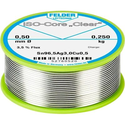FELDER LÖTTECHNIK - ISO-Core Clear SAC305 Solderdraad - Spool FELDER LÖTTECHNIK - ISO-Core Clear SAC305 Solderdraad - Spool