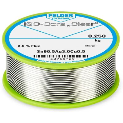 FELDER LÖTTECHNIK ISO-Core Clear SAC305 Fil à souder - Matériau de soudure électronique - Publicité FELDER LÖTTECHNIK ISO-Core Clear SAC305 Fil à souder - Matériau de soudure électronique - Publicité