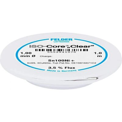 Felder Löttechnik ISO-Core Clear Sn100Ni+ Lötspule - 1mm, 1m Felder Löttechnik ISO-Core Clear Sn100Ni+ Lötspule - 1mm, 1m