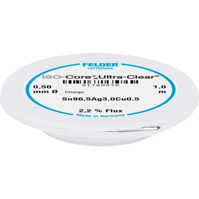 Felder Löttechnik Ultra Clear - 1 m, Sn96,5Ag3Cu0,5, Transparent Felder Löttechnik Ultra Clear - 1 m, Sn96,5Ag3Cu0,5, Transparent