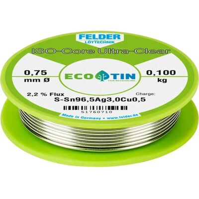 FELDER LÖTTECHNIK ISO-Core Ultra Clear SAC305 Soldeerdraad - Soldering Product FELDER LÖTTECHNIK ISO-Core Ultra Clear SAC305 Soldeerdraad - Soldering Product
