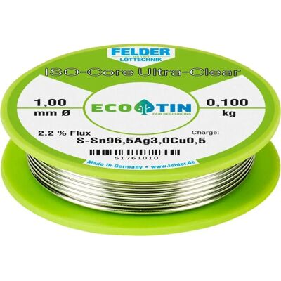 Felder Löttechnik ISO-Core Ultra Clear SAC305 Soldeerdraden - Sn96.5Ag3Cu0.5 - 0.100kg Felder Löttechnik ISO-Core Ultra Clear SAC305 Soldeerdraden - Sn96.5Ag3Cu0.5 - 0.100kg