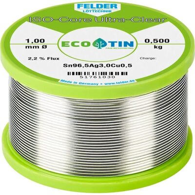 FELDER LÖTTECHNIK ISO-Core Ultra Clear SAC305 - Bleifreies Lötzinn - 0,5kg FELDER LÖTTECHNIK ISO-Core Ultra Clear SAC305 - Bleifreies Lötzinn - 0,5kg