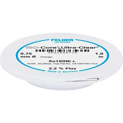 FELDER LÖTTECHNIK ISO-Core Sn100Ni+ Bleifreies Lötzinn - Lötfaden FELDER LÖTTECHNIK ISO-Core Sn100Ni+ Bleifreies Lötzinn - Lötfaden