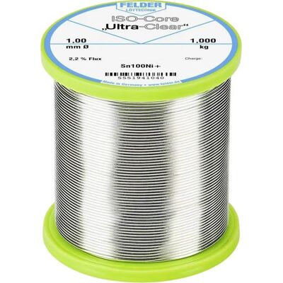FELDER LÖTTECHNIK ISO-Core Ultra-Clear Sn100Ni+ Soldeerdraad - Soldeer FELDER LÖTTECHNIK ISO-Core Ultra-Clear Sn100Ni+ Soldeerdraad - Soldeer