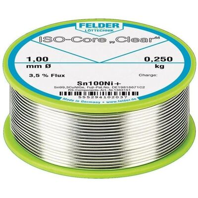Felder ISO-Core Clear 1,5 mm 100 g Lötdraht - Elektronik Felder ISO-Core Clear 1,5 mm 100 g Lötdraht - Elektronik