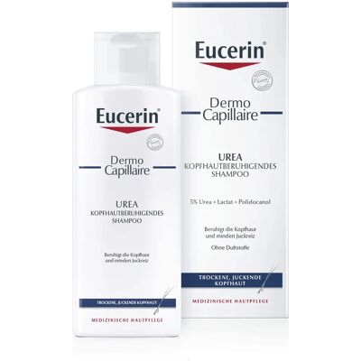 Szampon łagodzący z mocznikiem Eucerin Dermo Capillaire - Sucha, swędząca skóra głowy - 250ml Szampon łagodzący z mocznikiem Eucerin Dermo Capillaire - Sucha, swędząca skóra głowy - 250ml