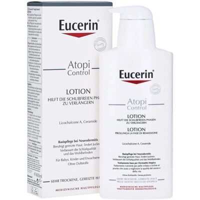 Eucerin AtopiControl 12% Omega + Licochalcone A Body Milk - Körperlotion Eucerin AtopiControl 12% Omega + Licochalcone A Body Milk - Körperlotion