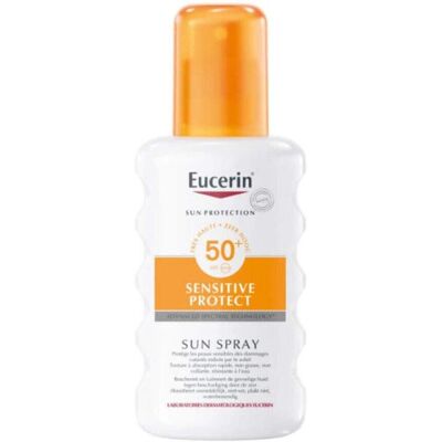 Eucerin Protection Solaire SPF50+ Spray Corps - Sensible - Publicité Eucerin Protection Solaire SPF50+ Spray Corps - Sensible - Publicité