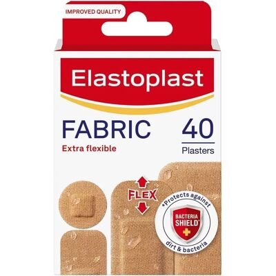 Elastoplast Extra Flexible Breathable Fabric Plasters - 40 Elastoplast Extra Flexible Breathable Fabric Plasters - 40