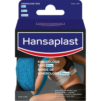 Hansaplast Bande de Kinésiologie - Soutien Bleu pour Muscles et Articulations - Publicité Hansaplast Bande de Kinésiologie - Soutien Bleu pour Muscles et Articulations - Publicité
