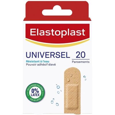 Elastoplast Universel Plastique 20 Pansements - Premiers Soins - Publicité Elastoplast Universel Plastique 20 Pansements - Premiers Soins - Publicité