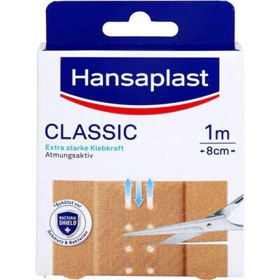 Hansaplast Clásico 1 m x 8 cm - Apósito Hansaplast Clásico 1 m x 8 cm - Apósito