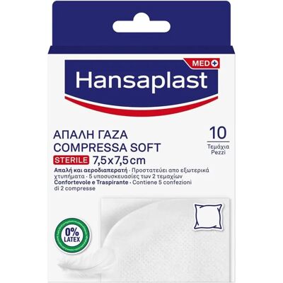 Garza Sterile Morbida Hansaplast - Protezione Ferite - 7,5x7,5cm Garza Sterile Morbida Hansaplast - Protezione Ferite - 7,5x7,5cm
