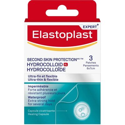 Elastoplast Second Skin Protection XL - Pansements - Publicité Elastoplast Second Skin Protection XL - Pansements - Publicité