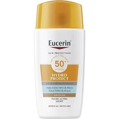 Eucerin SPF50+ Hydro Protect Tinted Fluid - Protector Solar Facial Eucerin SPF50+ Hydro Protect Tinted Fluid - Protector Solar Facial