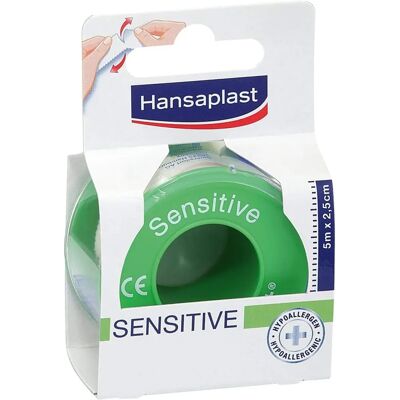 Hansaplast Sensitiver Klebefilm - 5m x 2,5cm - Erste-Hilfe-Band Hansaplast Sensitiver Klebefilm - 5m x 2,5cm - Erste-Hilfe-Band