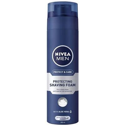 NIVEA - Protect & Care - 200 ml - Doux - Mousse à raser - Publicité NIVEA - Protect & Care - 200 ml - Doux - Mousse à raser - Publicité