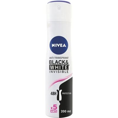 Nivea Black & White Invisible Desodorante en Spray - Para Mujeres Nivea Black & White Invisible Desodorante en Spray - Para Mujeres