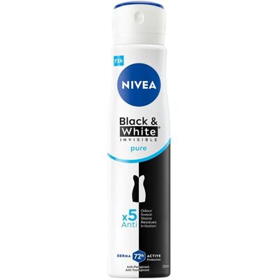 NIVEA Black & White Pure Antyperspirant - 250 ml Spray NIVEA Black & White Pure Antyperspirant - 250 ml Spray