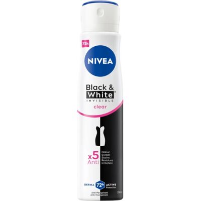 Nivea Black & White Invisible Clear Antitranspirant Spray - Spray Antitranspirante Nivea Black & White Invisible Clear Antitranspirant Spray - Spray Antitranspirante