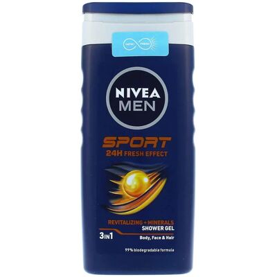 Nivea Men Sport Żel pod prysznic - 250 ml - Męska świeżość Nivea Men Sport Żel pod prysznic - 250 ml - Męska świeżość