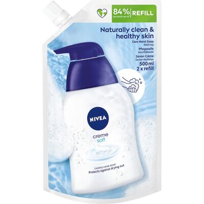 Nivea Creme Soft Soin Liquide Savon - Savon liquide pour femmes, 500 ml - Publicité Nivea Creme Soft Soin Liquide Savon - Savon liquide pour femmes, 500 ml - Publicité