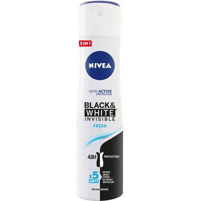 Nivea Black & White Invisible Fresh Uomo Spray deodorante - Deodorante spray Nivea Black & White Invisible Fresh Uomo Spray deodorante - Deodorante spray
