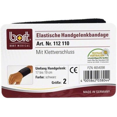 Bort Medical, Handgelenkbandage Gr.2 schwarz - Elastisch, verstellbar, medizinisch Bort Medical, Handgelenkbandage Gr.2 schwarz - Elastisch, verstellbar, medizinisch