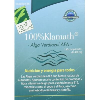 Cien por Cien Natural Klamath (Verdiazul Algae) 150 tabletas Cien por Cien Natural Klamath (Verdiazul Algae) 150 tabletas