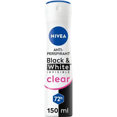 NIVEA Black White Anti-Perspirant Spray - Antiperspirant 150ml NIVEA Black White Anti-Perspirant Spray - Antiperspirant 150ml