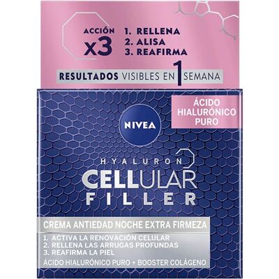 NIVEA - Hyaluron Cellular Filler Anti-Age Night Cream - 50 ml NIVEA - Hyaluron Cellular Filler Anti-Age Night Cream - 50 ml