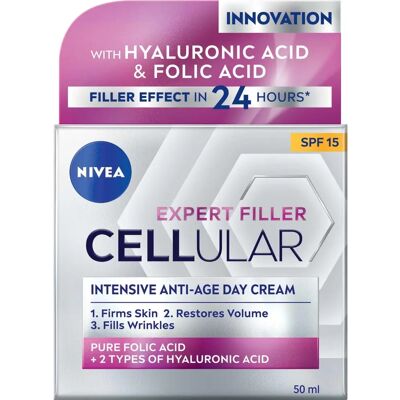 NIVEA Hyaluron Cellular Filler Anti-Age Day Cream SPF 15 - Face Cream NIVEA Hyaluron Cellular Filler Anti-Age Day Cream SPF 15 - Face Cream