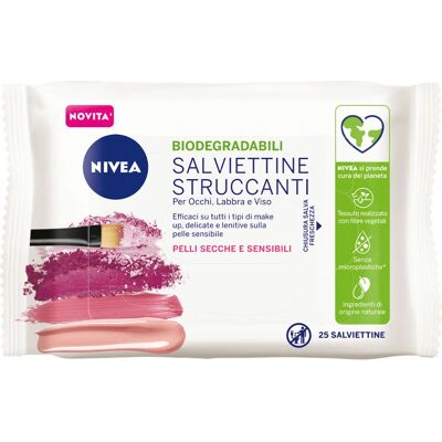 NIVEA Salviettine Detergenti Delicate - 25 pezzi - Salviette Detergenti NIVEA Salviettine Detergenti Delicate - 25 pezzi - Salviette Detergenti