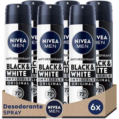 Nivea Men Spray Invisible for Black & White Men Original - 200 ml Nivea Men Spray Invisible for Black & White Men Original - 200 ml