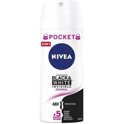 Nivea Black & White Invisible Deo Vapo 100 Ml - Spray Desodorante Nivea Black & White Invisible Deo Vapo 100 Ml - Spray Desodorante
