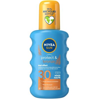 Nivea Sun Protect & Bronze SPF30 Spray - Zonnebrand Spray Nivea Sun Protect & Bronze SPF30 Spray - Zonnebrand Spray