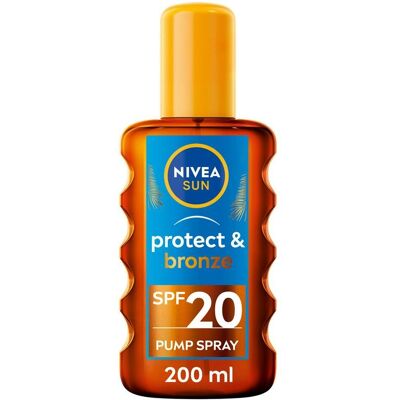 NIVEA Sun Protect & Bronze Öl Spray SPF 20 - Sonnenschutzöl NIVEA Sun Protect & Bronze Öl Spray SPF 20 - Sonnenschutzöl
