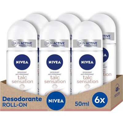 Nivea Roll-on Deodorant Sensation - 50ml - Pack av 6 Nivea Roll-on Deodorant Sensation - 50ml - Pack av 6