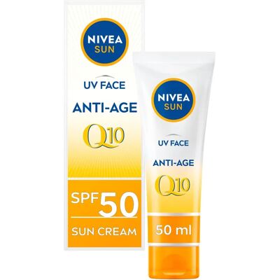 Nivea Sun Anti-Age Solcreme Q10 SPF50 (50 ml) Nivea Sun Anti-Age Solcreme Q10 SPF50 (50 ml)