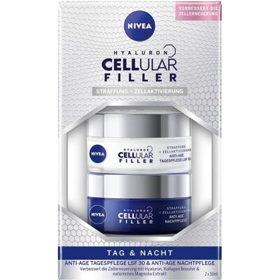 Nivea Nivea Régénérateur cellulaire à l'acide hyaluronique Jour Nuit Ensemble - Publicité Nivea Nivea Régénérateur cellulaire à l'acide hyaluronique Jour Nuit Ensemble - Publicité