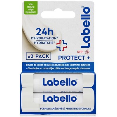 Labello Protect+ Duo Stick Baume à Lèvres - Baume à lèvres - Publicité Labello Protect+ Duo Stick Baume à Lèvres - Baume à lèvres - Publicité