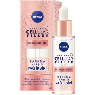 NIVEA Hyaluron Cellular Filler Re-Densifying Bi-Phase Oil Elixir - Sérum Visage - Publicité NIVEA Hyaluron Cellular Filler Re-Densifying Bi-Phase Oil Elixir - Sérum Visage - Publicité