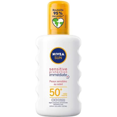 Nivea Sun Sensitive SPF50+ Spray - Protection solaire pour peaux sensibles Nivea Sun Sensitive SPF50+ Spray - Protection solaire pour peaux sensibles