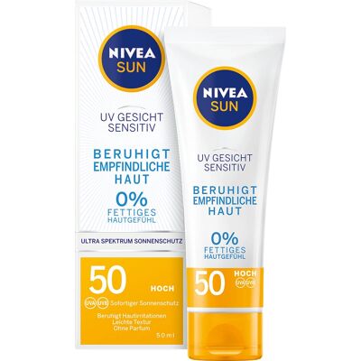 NIVEA SPF50 Gesicht Sensitive Sonnenschutz - Sonnencreme NIVEA SPF50 Gesicht Sensitive Sonnenschutz - Sonnencreme