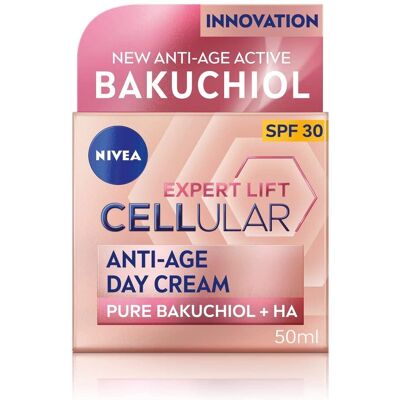 Nivea Cellular Expert Lift Pure Bakuchiol + HA (50ml) - Publicité Nivea Cellular Expert Lift Pure Bakuchiol + HA (50ml) - Publicité