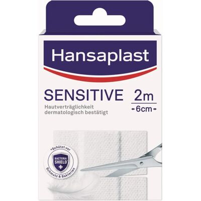 Hansaplast Sensitive huidvriendelijk 2m x 6cm Hansaplast Sensitive huidvriendelijk 2m x 6cm