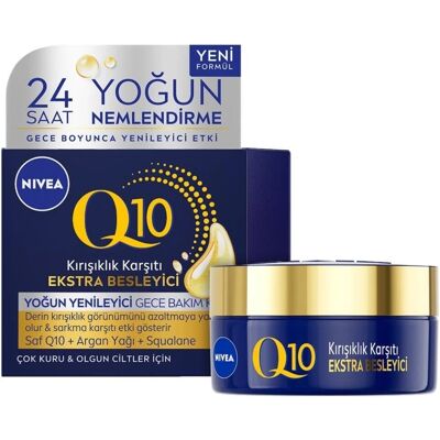 Nivea Q10 Krem Nocny Przeciwzmarszczkowy - Odżywcza na Suchą Skórę Nivea Q10 Krem Nocny Przeciwzmarszczkowy - Odżywcza na Suchą Skórę